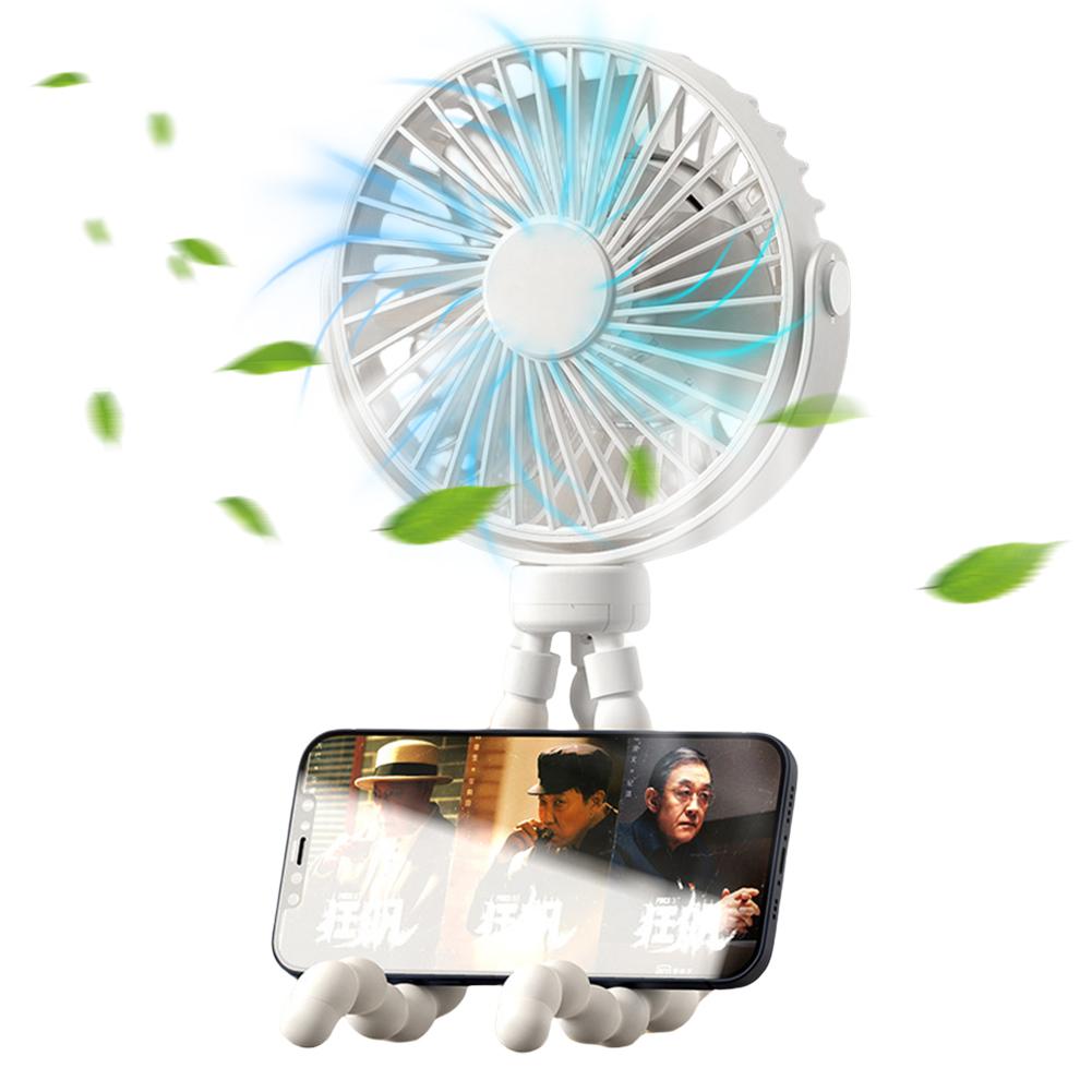 

Портативный домашний уличный небольшой вентилятор с зарядкой через USB, 3 скорости, небольшой настольный складной вентилятор, летний бесшумный небольшой вентилятор Octopus, настольный вентилятор на штативе чёрный