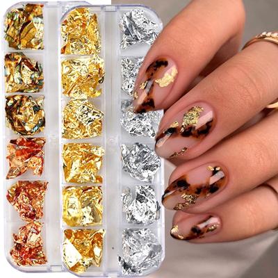 Işıltılı Folyo Çivi Payetler Düzensiz Alüminyum Altın Kırmızı Yaz Tasarım Seti Tırnak Glitter Gevreği Jel DIY Manikür Aksesuarları