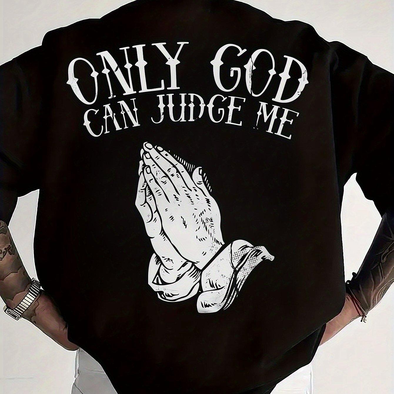 Praying Hands Men Cotton TShirt Vintage Retro Streetwear Urban Grunge - Men s Summer Cotton Graphic Tee S разноцветный