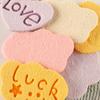 10Pcs/Bag Clothing Accessories Love Letter Leather Label Handbook Diy Embroidery Patch Printed Fabric Label Logo