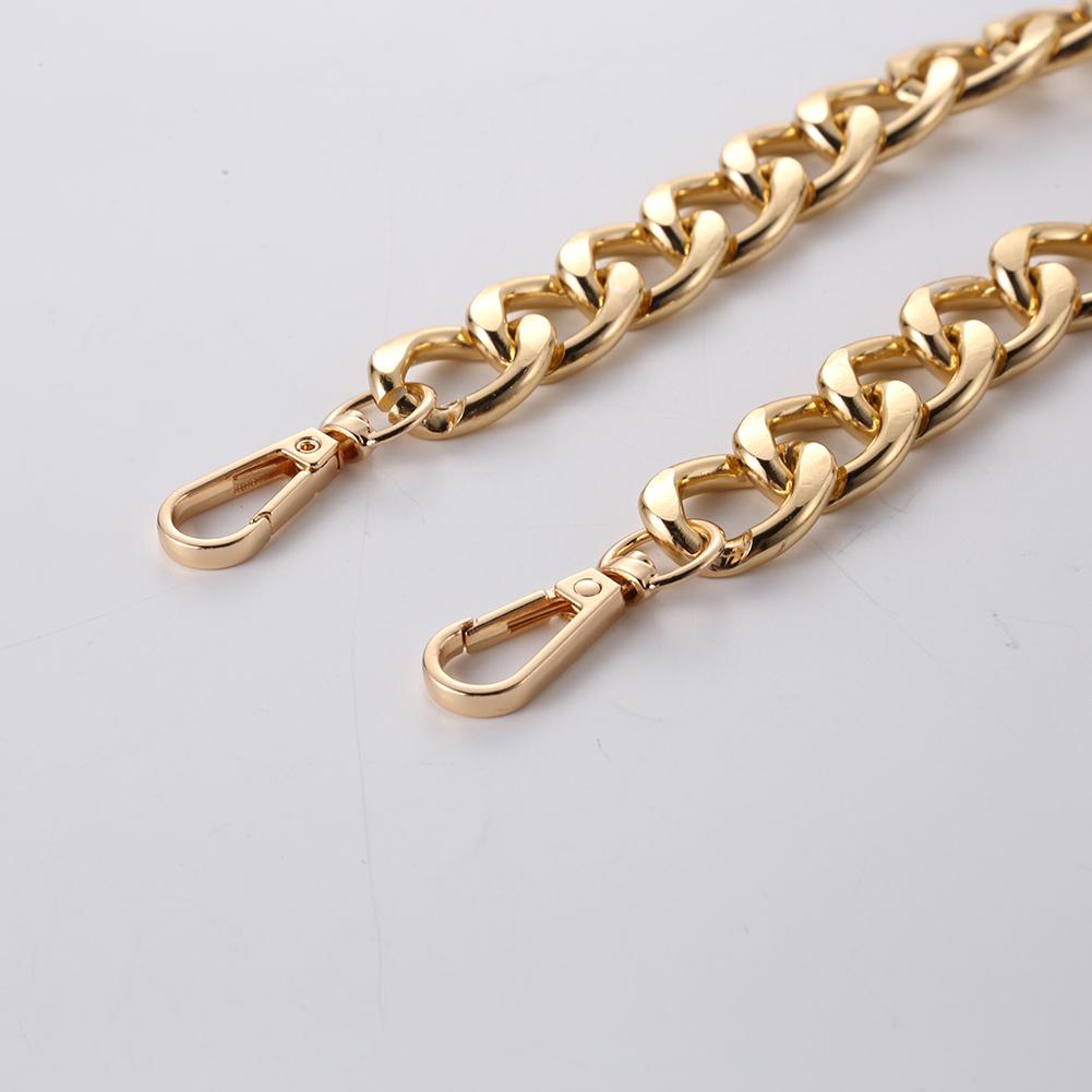 AU 40cm Punk Metal Thick Chain Bag Shoulder Strap DIY Handbag Handles (Gold)