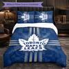 Toronto Maple Leafs Pattern Microfiber 3Pcs Bedding Set Decor Duvet Cover Set For Bedroom Home Use