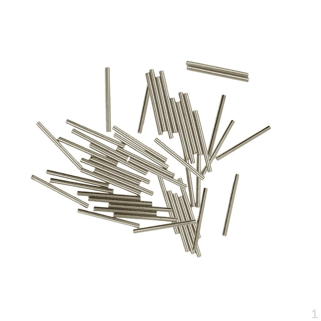 

50 1.5 x 20 mm Brass Tube Beads Straight Spacer Smooth Loose Connector Findings for Silver