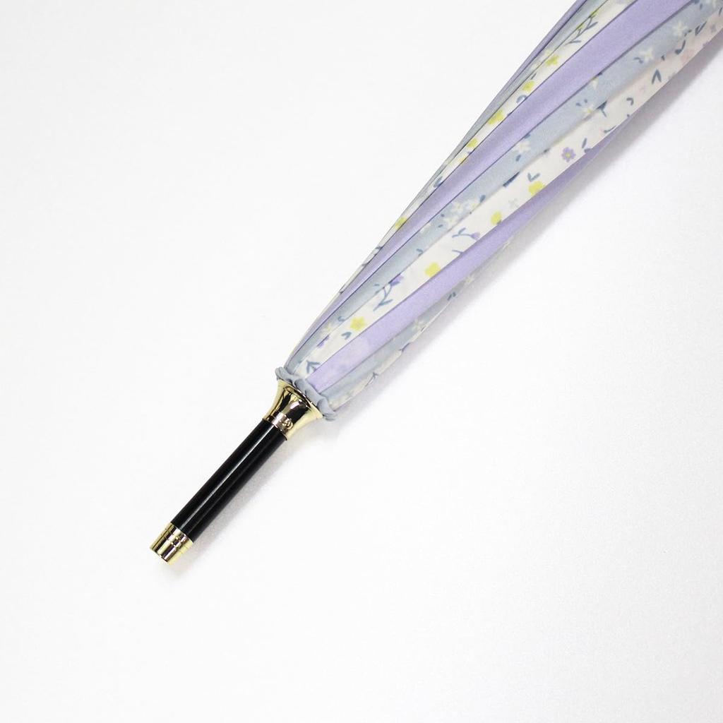 Nifty Colors Long Flower 1779LV Umbrella, 12-Rib Patchwork,