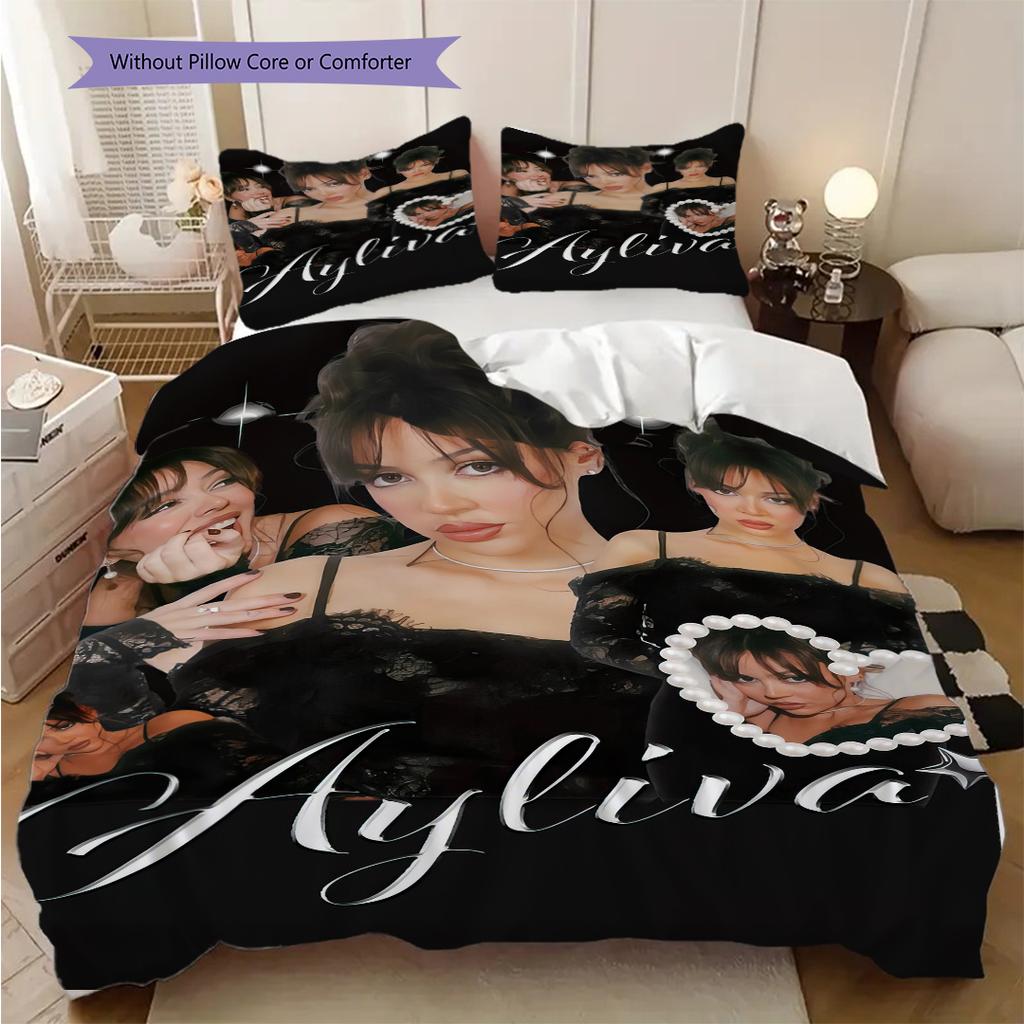 Ayliva exquisite poster art bedding, duvet cover, pillowcase, home decoration, birthday gift (1 * duvet cover+2 * pillowcase, coreless)
