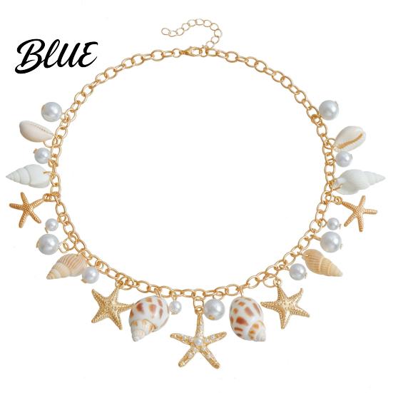 Body Chain Bohemia Style Beach Waist Imitation Pearl Starfish Conch