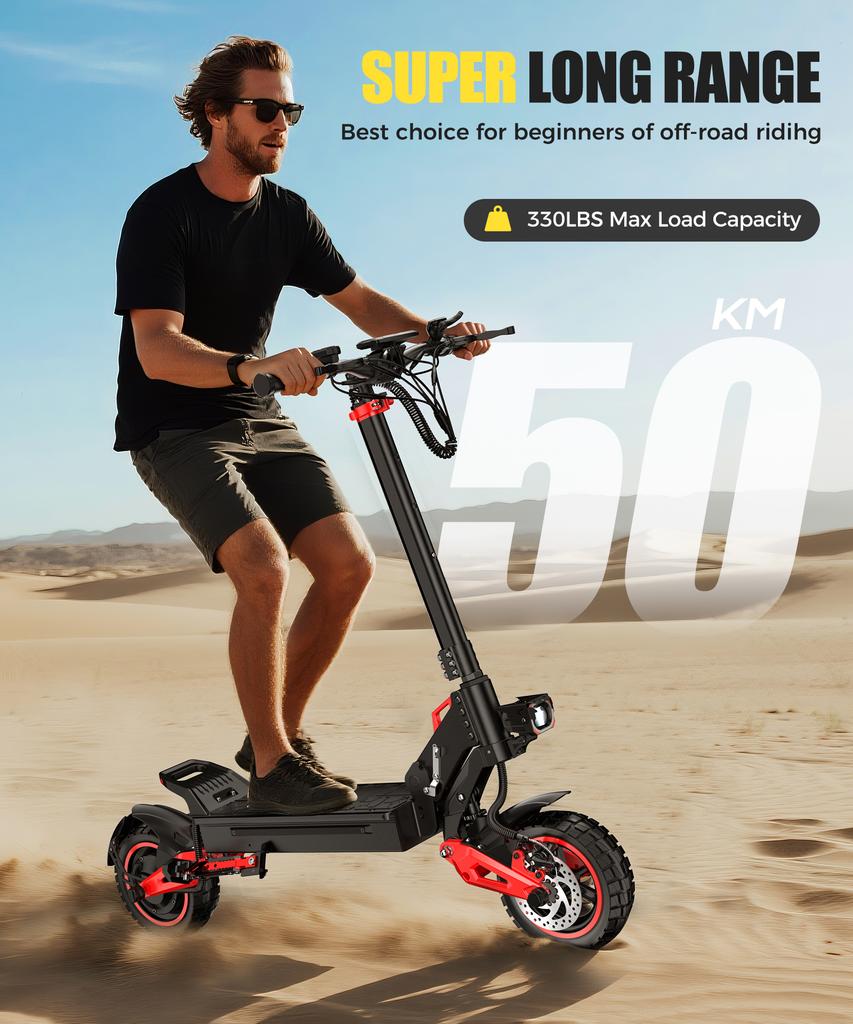FREEBOY J15 MAX Adult E-Scooter 1600W48V18AH Folding E-Scooter 10 Fat Tire E-Mountain Scooter