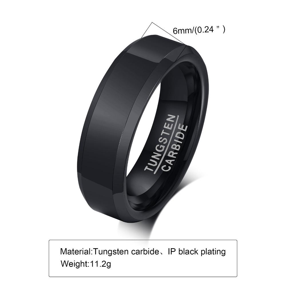 Tungsten Steel Men Ring Fashion Jewelry Durable Comfort Fit Wedding Band Stylish Accessory for Him