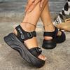 Modeschuhe für Damen 2024 Neue Sandalen mit Schnallenriemen für Damen Mode Mesh Casual Sandalen Damen Heißer Verkauf Peep Toe Plateau Sandalen