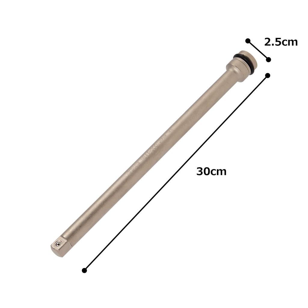 TONE Impact Extension Bar 300mm Overall Length (Ball Type) NE44-300, 12.7mm (1/2") Drive,