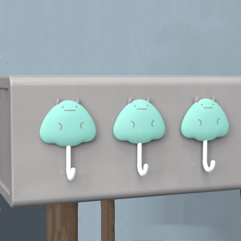 

3Pcs Angel Bath Towel Hook Devil Sticky Hooks Creative Cartoon Wall Hooks Door