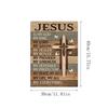 Rustic Wooden Wall Art Jesus Inspirational Quote Christian Cross Sign Religious Home Decor for Living Room Bedroom Office