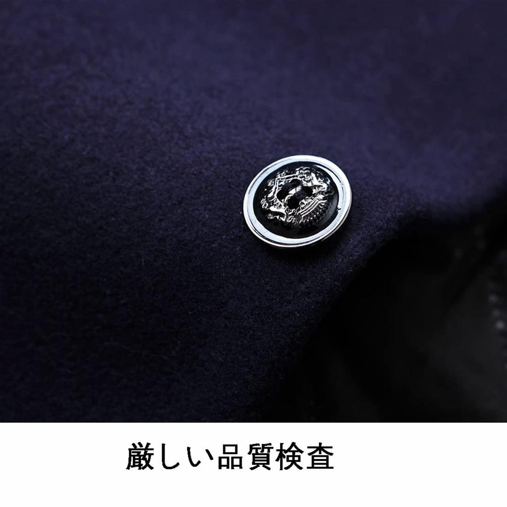 OKJCON Long Chesterfield Plus for Fall and Winter Men's Jacket, Padded, Wool, Thick, Sizes, (JP, Alphabet, 3XL, Gray)