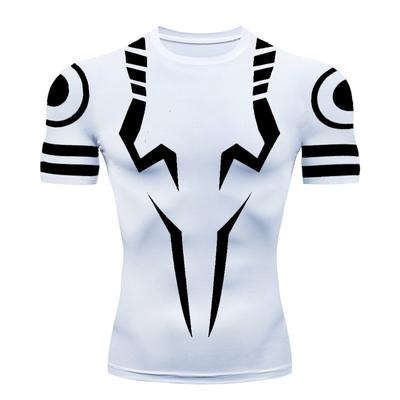 Чоловіча футболка Gym Graphic Summer Anime Jujutsu Kaisen 3D Print Compression Fitness Undershirt Tee Oversize Men Clothing Top