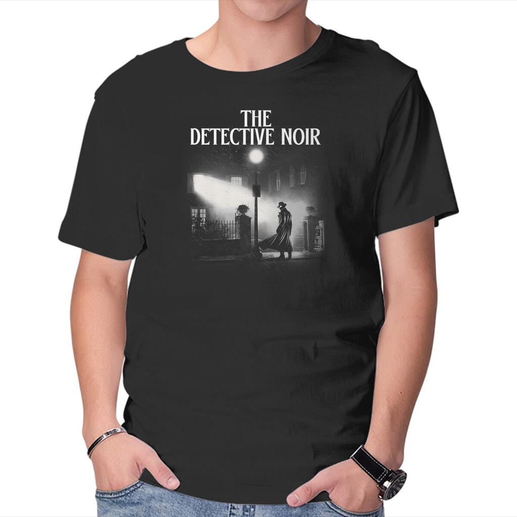 Unisex Crew Neck T-Shirt The Detective Noir Graphic Short Sleeve Casual Tee