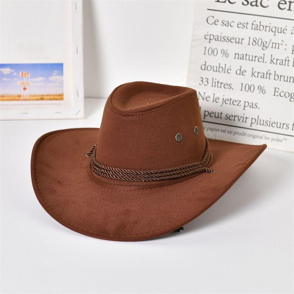 Hüte Sonnenschutzkappen Radkappen Western Cowboyhüte PU-Leder Sonnenkappen Sommer-Sonnenhüte