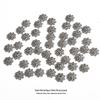 Handmade Antique Silver Flower Spacer Beads for DIY Bracelets & Hair Accessories