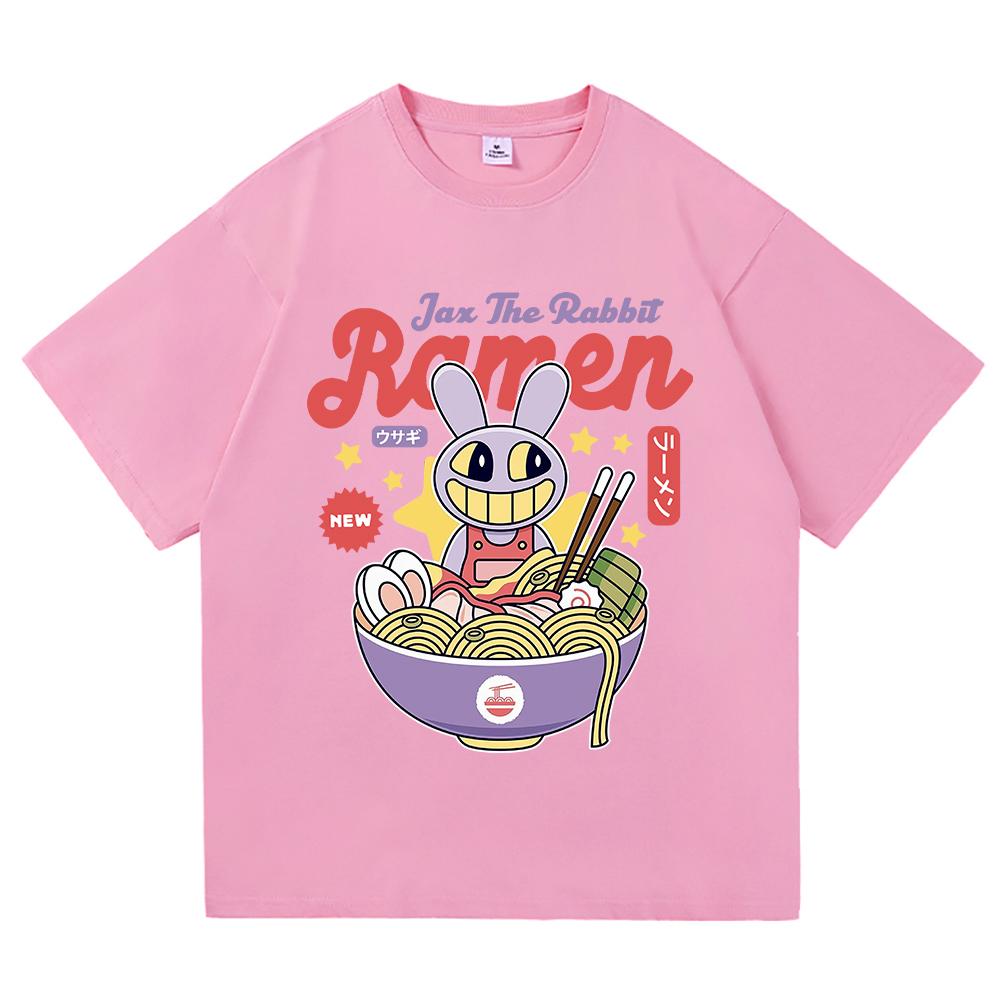 Uimitorul Circ Digital Jax Ramen Tricou Modă Bărbați Amuzant Caine Pomni Tricou Unisex Drăguț Iepure Tăiței Bumbac Tricouri