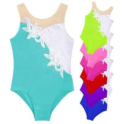Lány ujjatlan hálós foltvarrásos trikó fényes flitterekkel és műgyémántokkal díszített balett, tánc, gimnasztika, korcsolya jumpsuit
