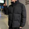 Inverno novo gola alta simples esportivo engrossado quente roupas de algodão cor sólida casal solto tendência casaco de algodão