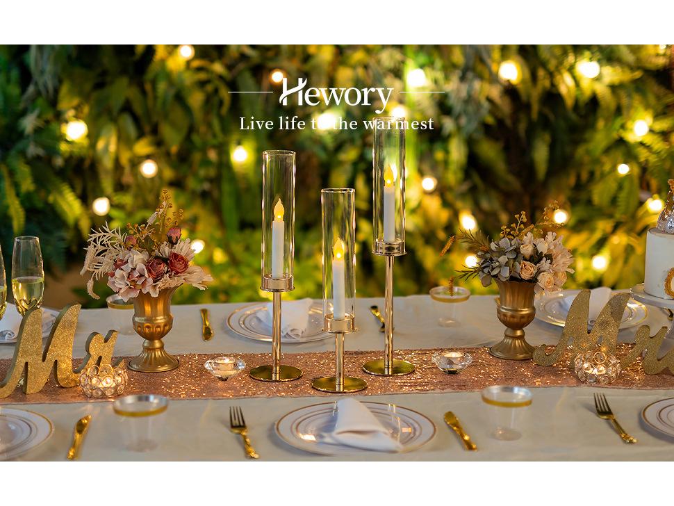 Gold Electroplated Iron Art Candlestick Set – Ideal for Weddings, Birthdays, and Home Decor