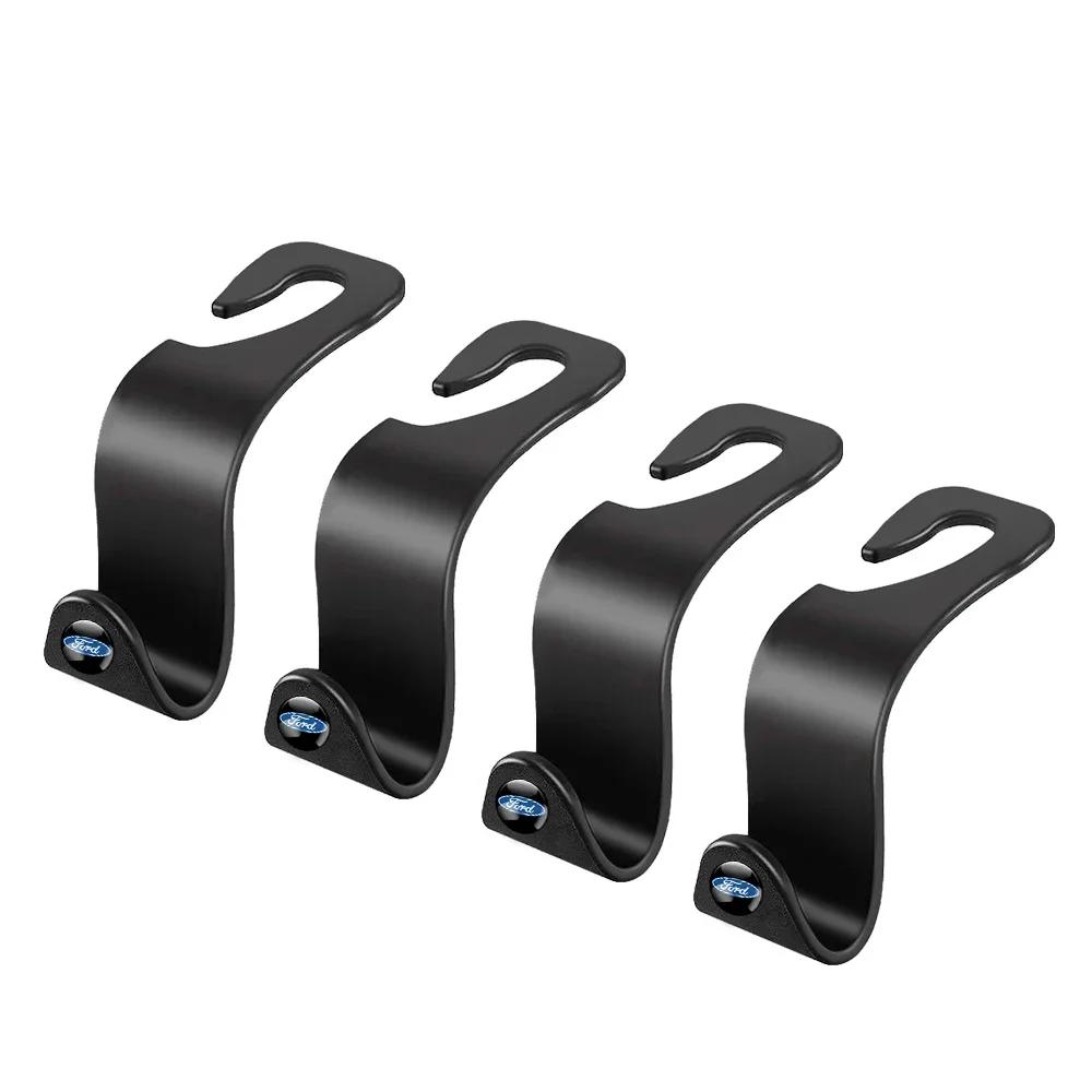 

New 2026 Car Sticker 2025 Hot 4pcs Car Seat Headrest Storage Hanger Auto Seat Organizer Holder Hook For Ford Ranger Focus Kuga M