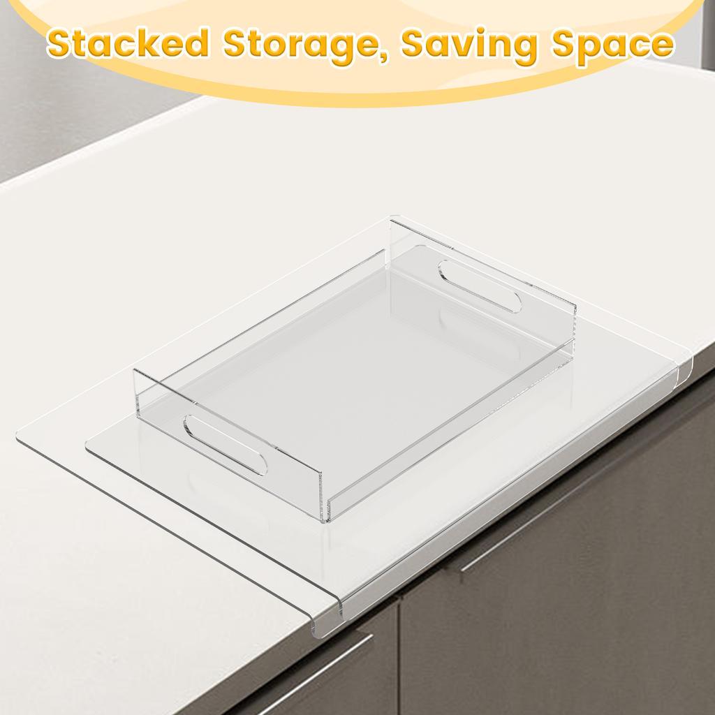 1/3 Stück Acryl Schneidebrett Transparentes Schneidebrett für Küchenarbeitsplatte Schneiden von Brot Fleisch Gemüse Obst Brett mit Thekenlippe