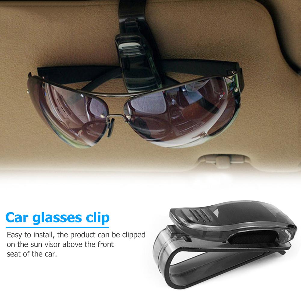 Car Sun Visor Sunglasses Eyeglasses Holder Universal Sunglasses Clip Card Ticket Holder Space Saving Organizer