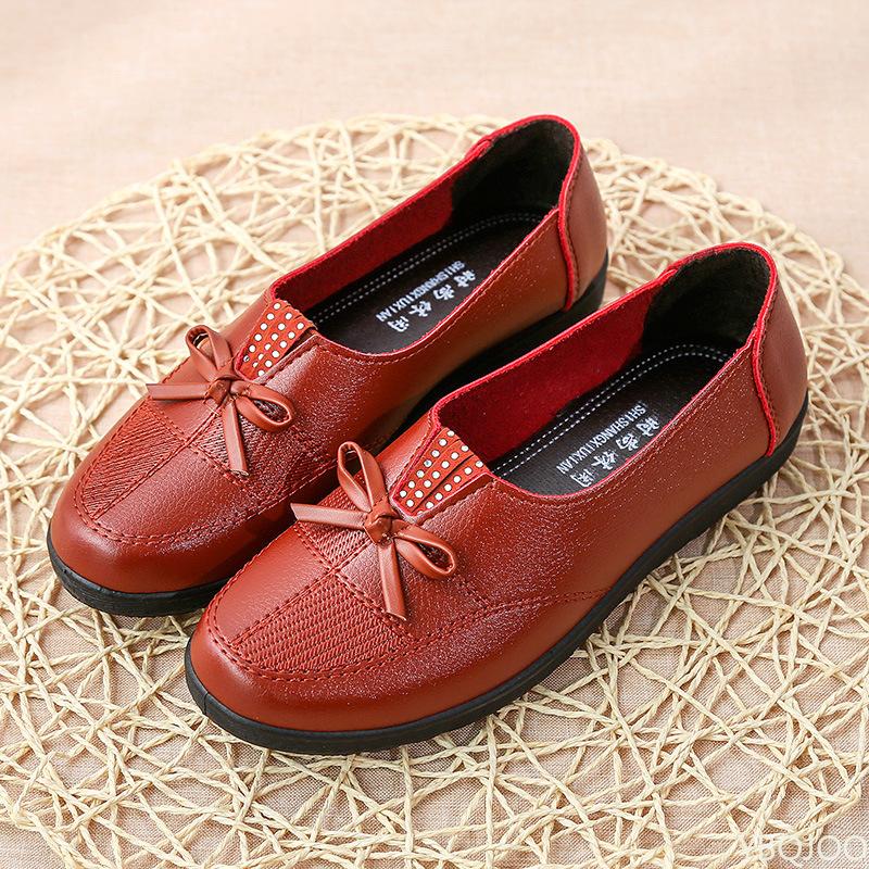 2025 Ladies Casual Leather Loafers Women's Lightweight Shoes Women Leather Flats Female Flat Summer Classic breathable Shoes