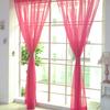 Solid Color Tulle Voile Door Window Curtain Drape Panel Sheer