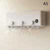 3Pcs Wall Mounted Conditioning Guide Fan Plastic Adjustable Suction Cup Air Conditioning Ventilator Windmill Shaped