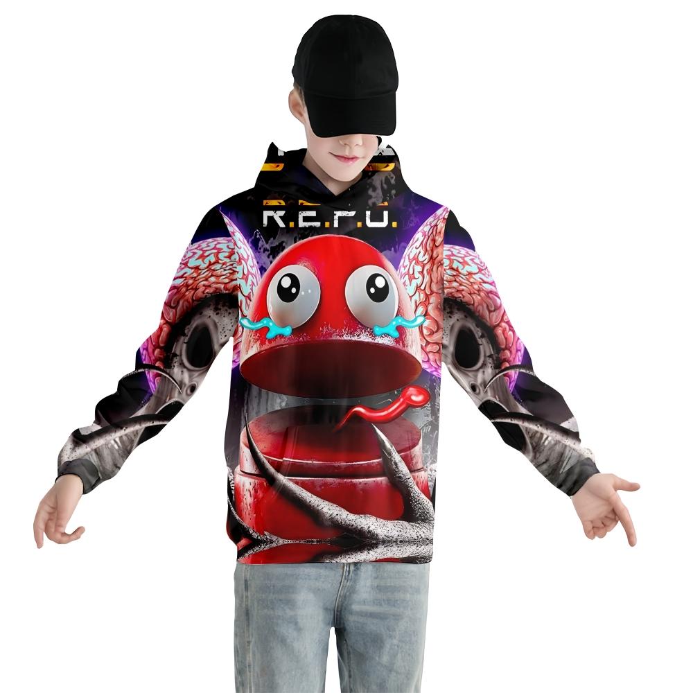 Men's Hoodies REPO Print Sweatshirts Streetwear Loose Pullover Casual Hooded Tops