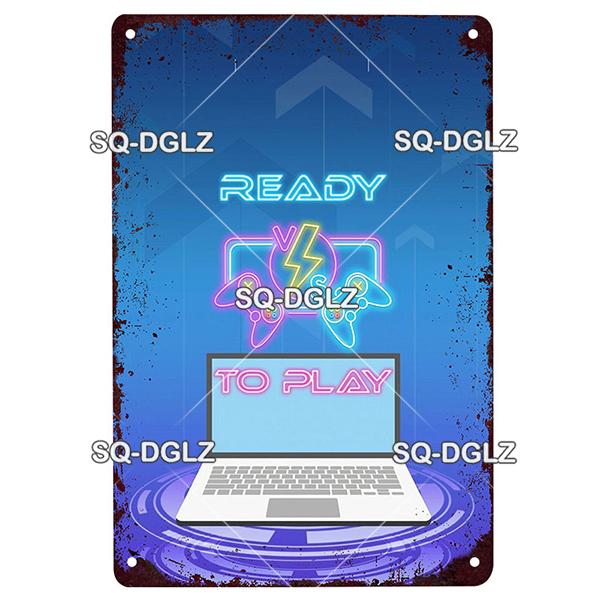 Game Rules Metal Sign Metal Poster Tin Sign Plaque Metal Vintage Wall Decor for Bar Pub Club Man Cave Metal Signs(20x30cm)