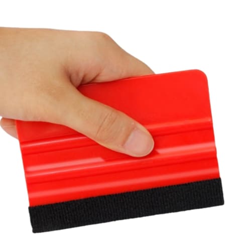 SoraVie Dual-Color (Red & Blue) Car Wrap Squeegee with Felt Edge, Wallpaper & Film Application Scraper (Red)