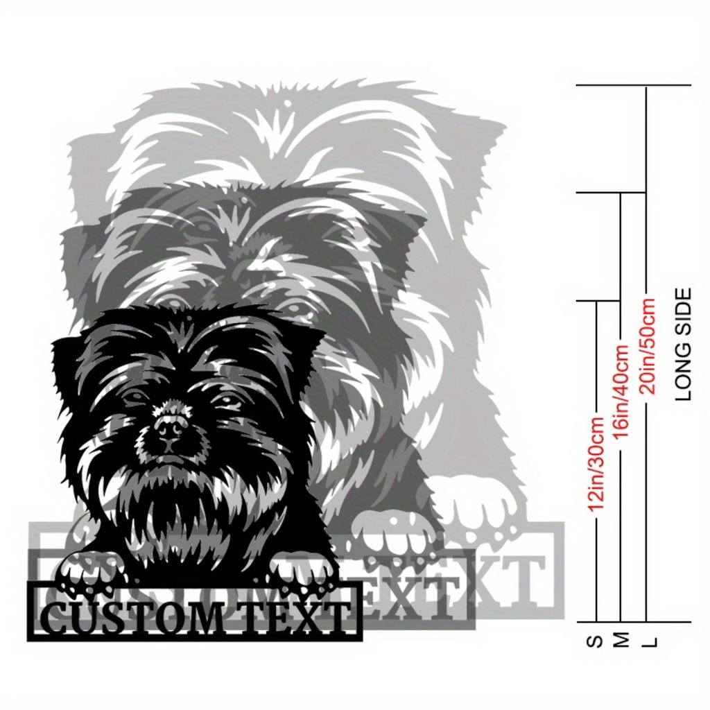 Custom Affenpinscher Dog Metal Wall Art, Personalized Name Sign for Pet Lovers