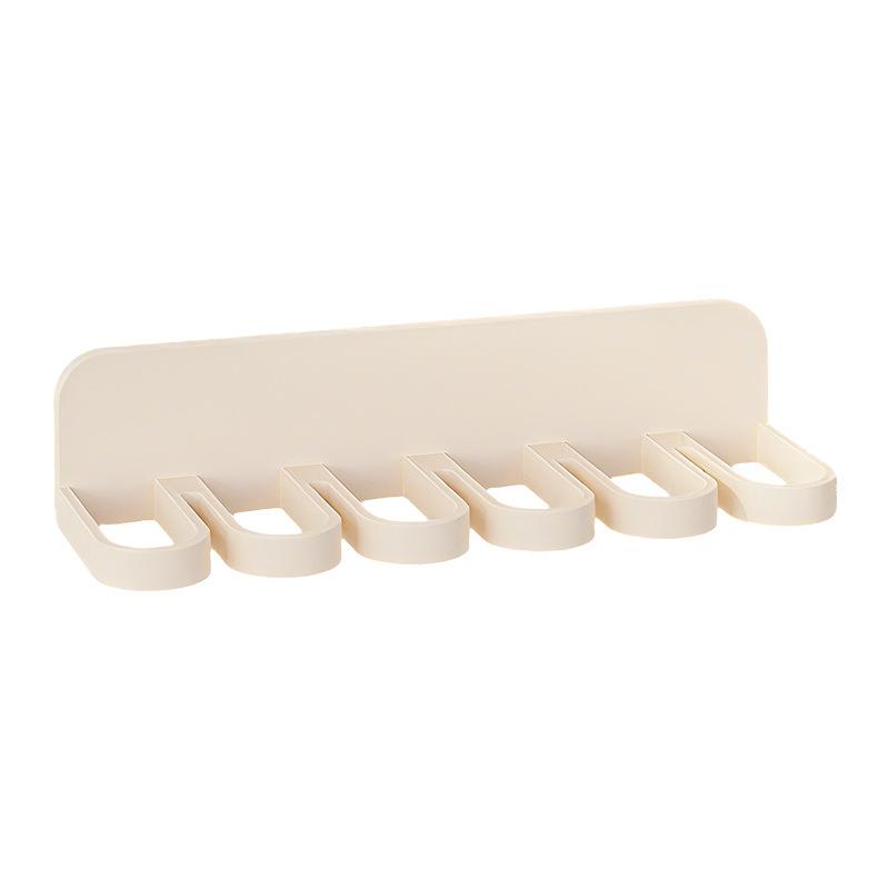 Multifunctional Toilet Bathroom Non-perforated Six holes Hook for Storage