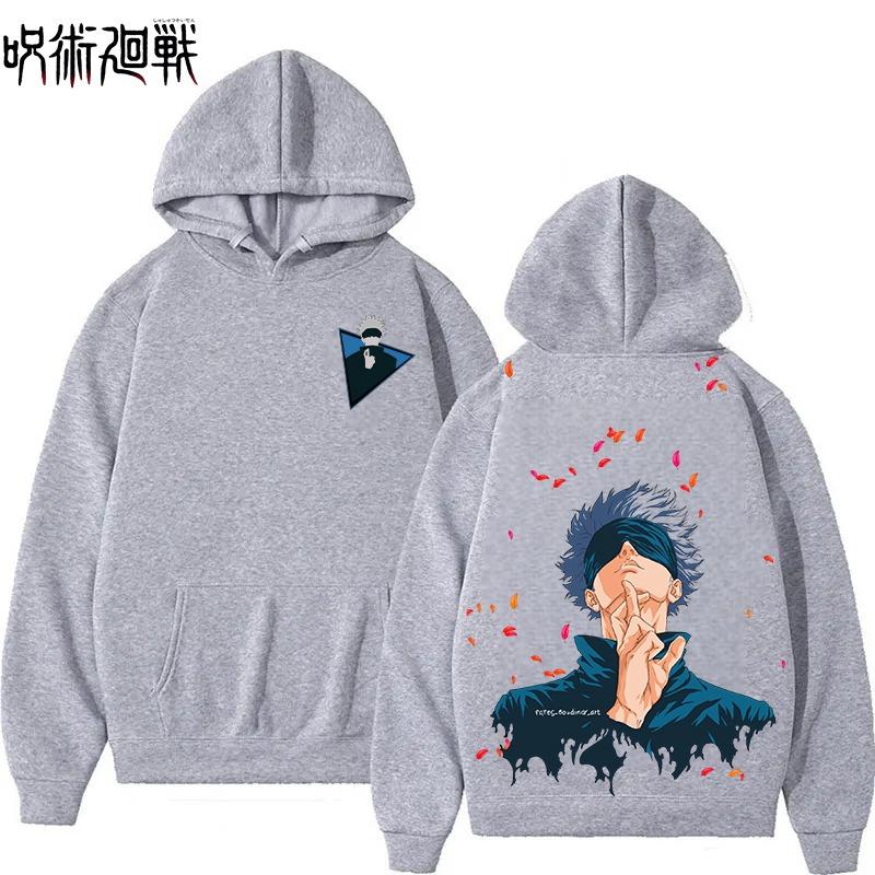 

Jujutsu Kaisen Gojo Satoru Petal Pattern White Hoodie, Autumn Winter Oversized Sweatshirt Men Women Unisex Long Sleeve Pullover 3XL