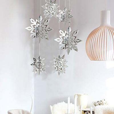 6Pcs Blume Girlande Banner Einrichtungs Neue Jahr Dekorationen Weihnachten Winter Hängen Schneeflocken