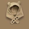 Breathable Head Cover with Button for Outdoor Sports Adjustable Hat with Horn Moisture Wicking Hat for Outdoor Activity