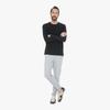 Moseupocheu Wool Soft Long Sleeve T-Shirt Men (Black)