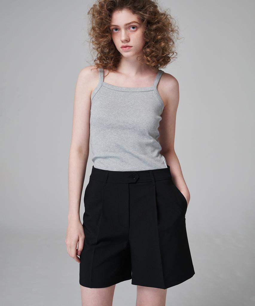 Marop 2205 Summer One-Pleat Half Pants (Black)