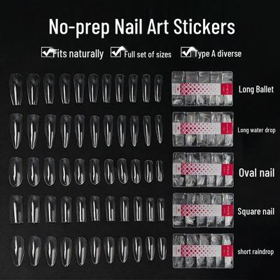 Ultra-thin Seamless Ballet False Nails, 500pcs European & American Style Extension Tips