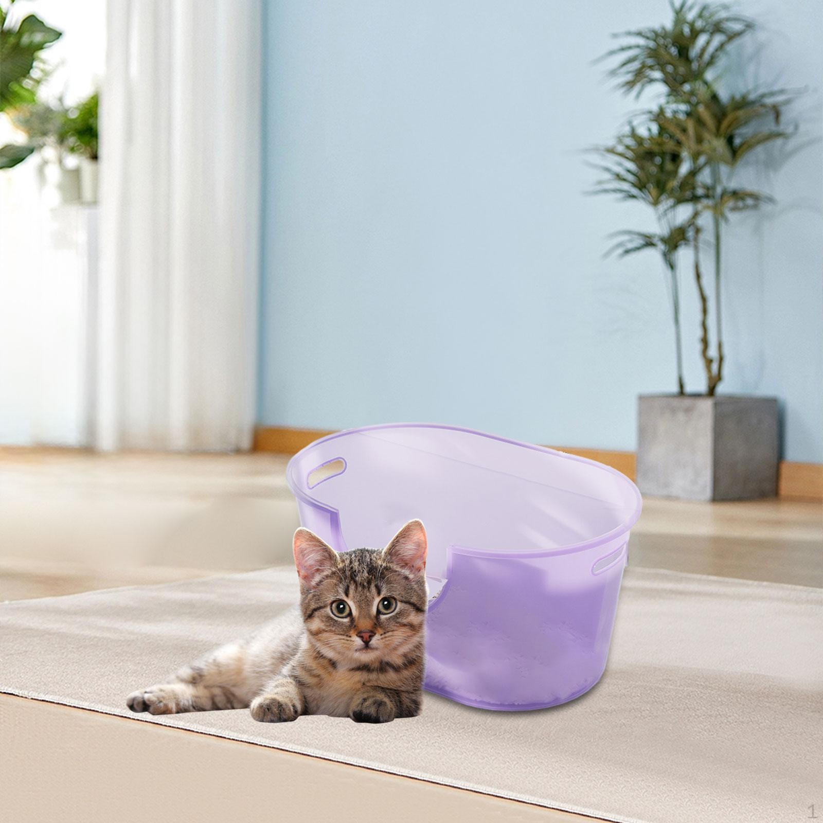

Высокий кошачий туалет, лоток для котят, брызгозащищенная клетка, большой горшок, туалет для маленьких собак Violet
