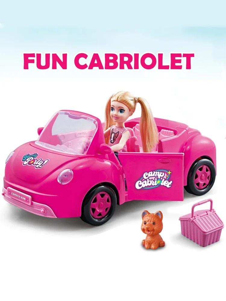 

Non-Toxic Doll S Vehicle Funny Cabriolet Mini Fashion Children S Doll With Pet Dog Travel Dreamcar Playset Playhouse No Electricty Function