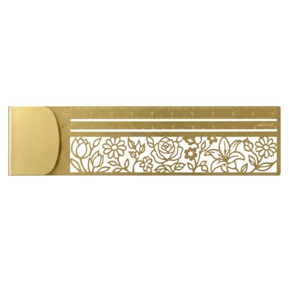 Brass Stencil Straight Ruler Cute Patterns Journal Decorative Ruler  Journal Scrapbook