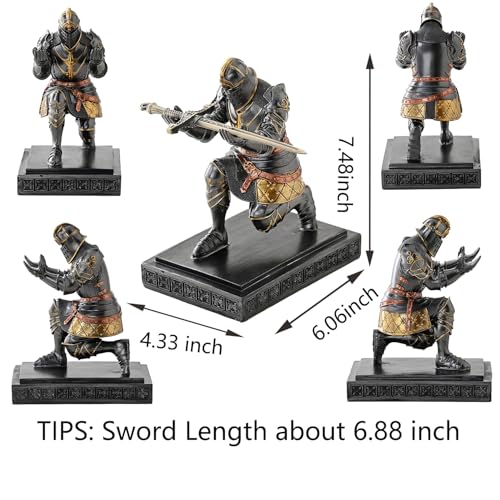 HDMbigmi King's Guard Knight Pen Holder, Pen Stand, Desk Organizer and Accessories, Resin Pencil Holder, Gift, Great for Office or Home Desk Organizer
