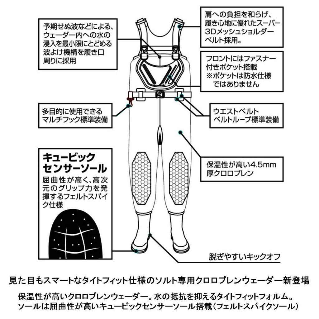 Daiwa Rybářský Přiléhavý Neoprenový Oblek do Slané Vody (DAIWA) Broďáky, Broďáky, Černé, Střední, SW-4501C-T