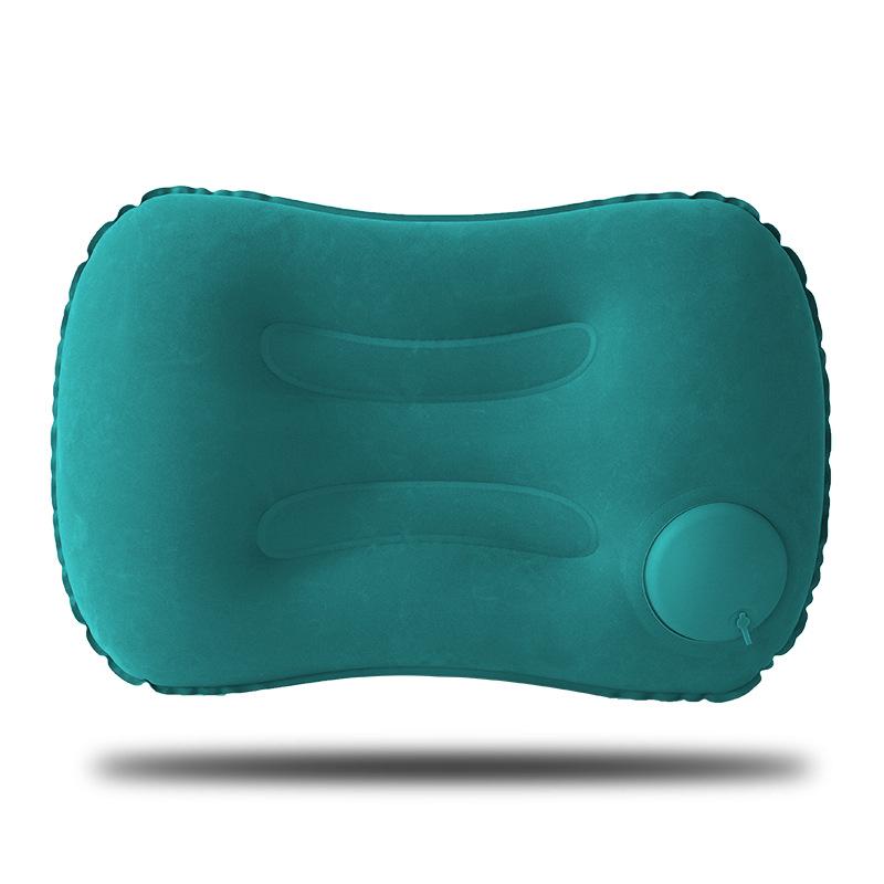 Flocked Inflatable PVC Travel Pillow for Camping and Outdoor Naps