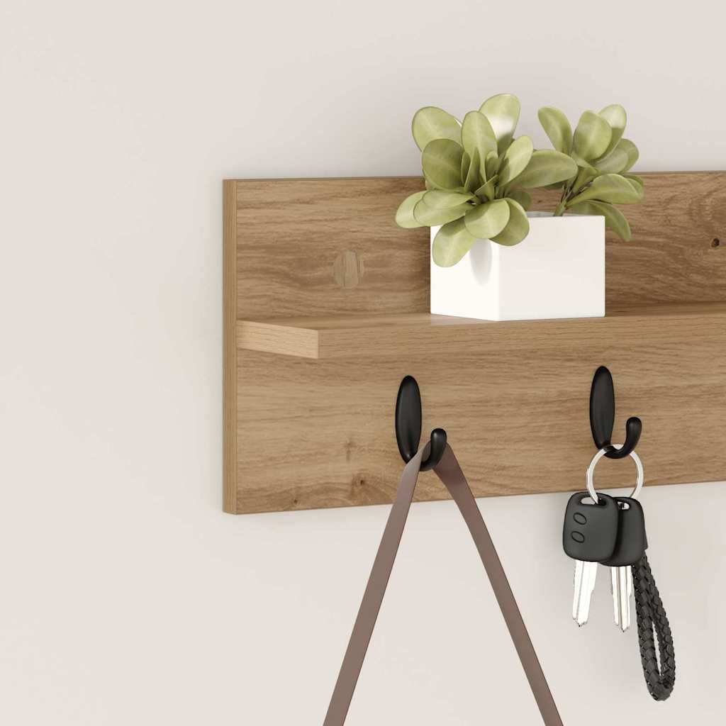Wall mounted nightstand Artisan Oak 60 x 10.5 x 18 cm