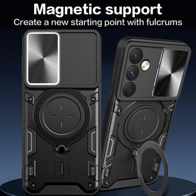Etui do Samsunga Galaxy A35 5G z podpórką, pancerne, TPU+PC, ochrona aparatu, pokrowiec na telefon